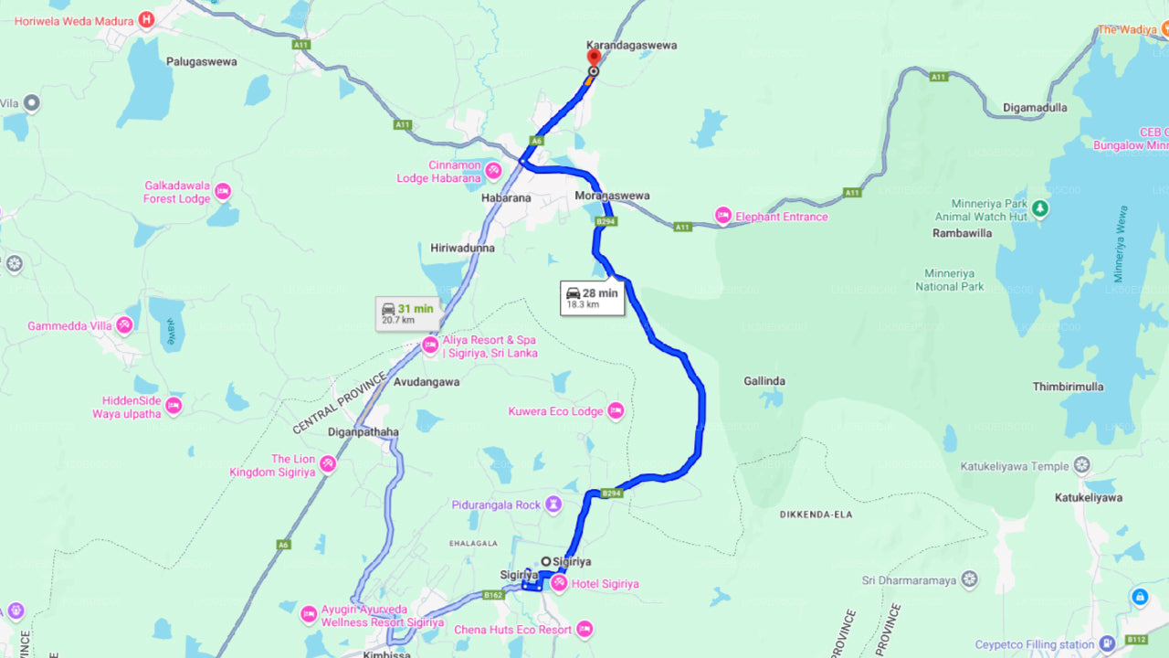 Hurulu Eco Park Private Safari from Sigiriya