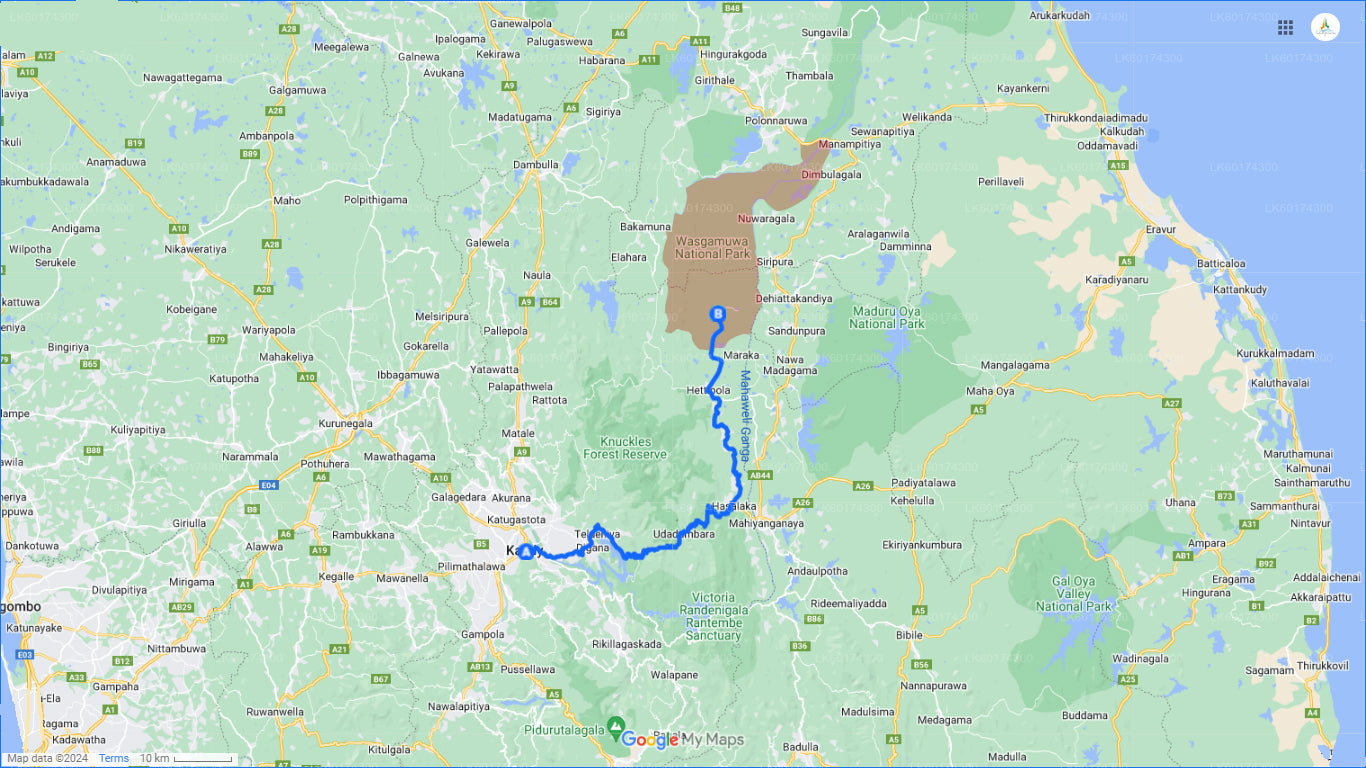 Safari al Parco Nazionale Wasgamuwa da Kandy
