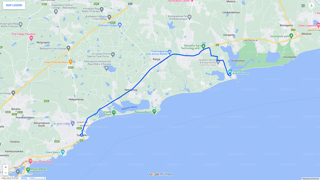 Birdwatching by Boat at Kalametiya Sanctuary from Tangalle