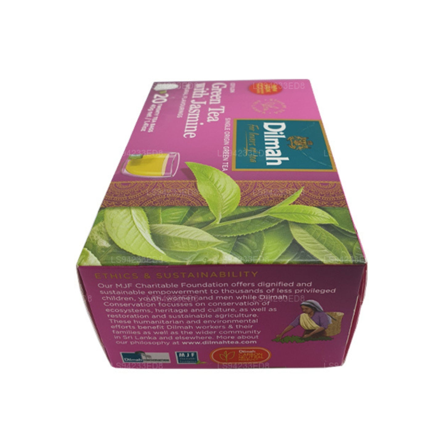 Tè verde Dilmah Ceylon con gelsomino (40 g) 20 bustine di tè