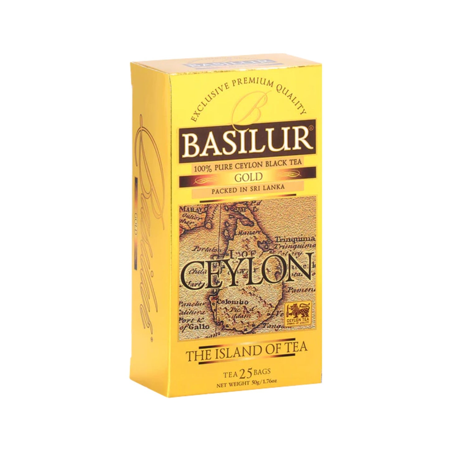 Basilur Island Of Tea Ceylon "Gold" Tea (50g) 25 Tea Bags
