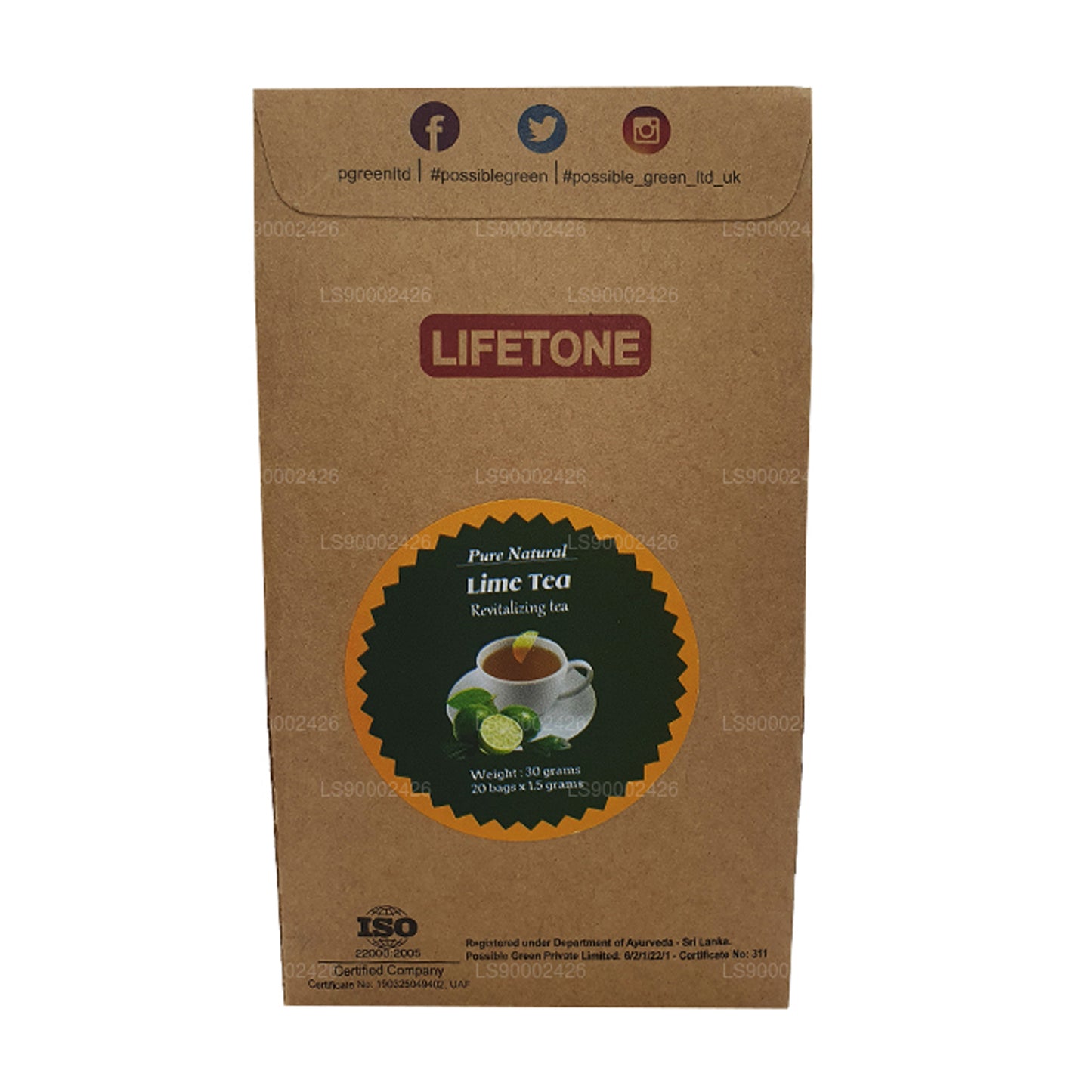 Lifetone Lime Tea (30g) 20 bustine di tè