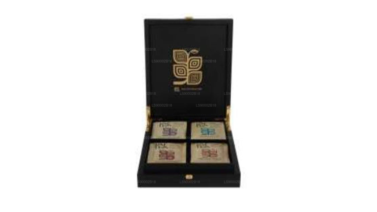 Jaf Tea - Presentatore in legno con coperchio chiuso a 4 scomparti