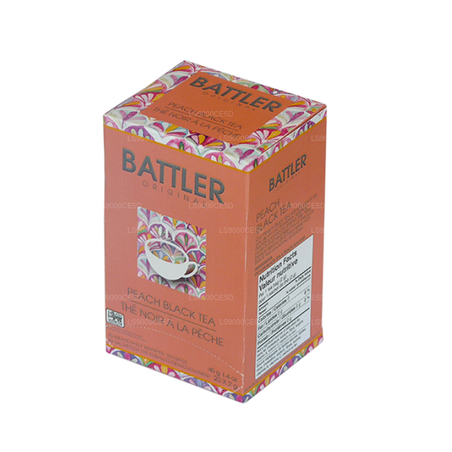 Tè nero Battler Original Peach (40 g) 20 bustine di tè
