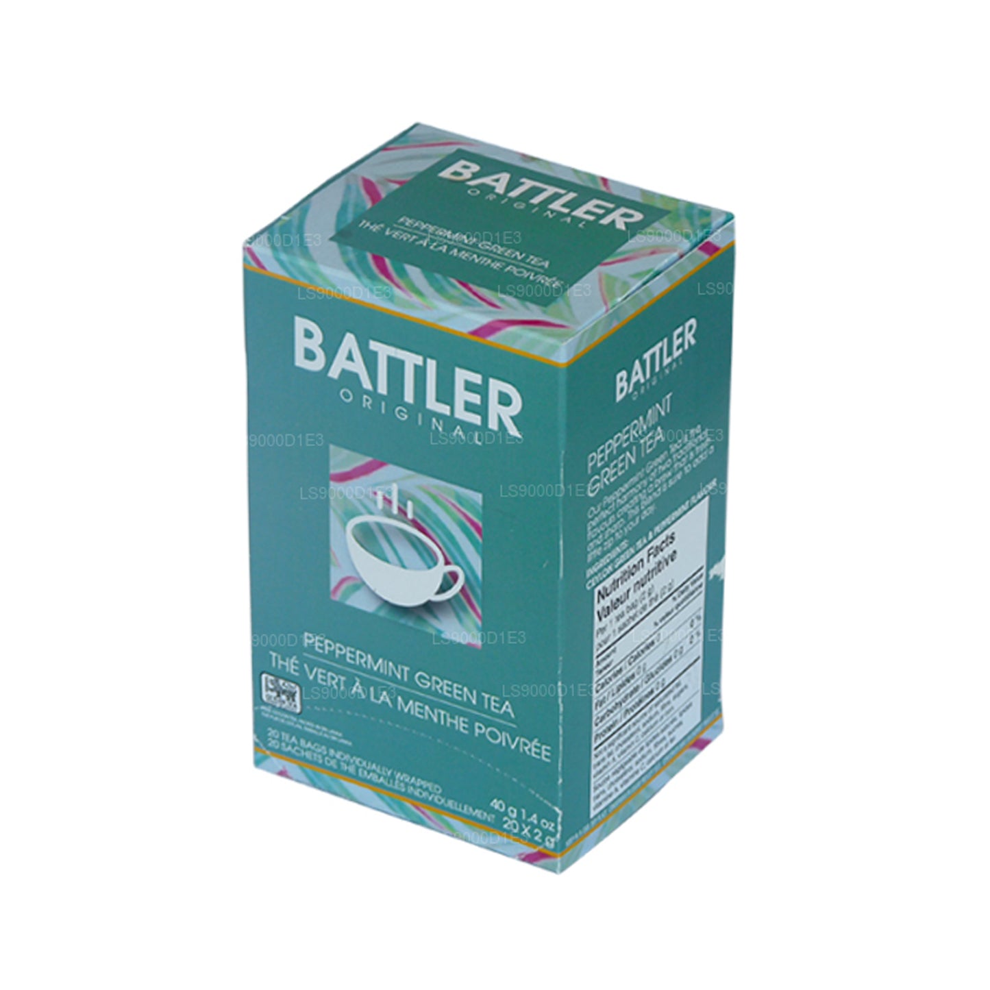 Tè verde alla menta piperita originale Battler (40 g) 20 bustine di tè