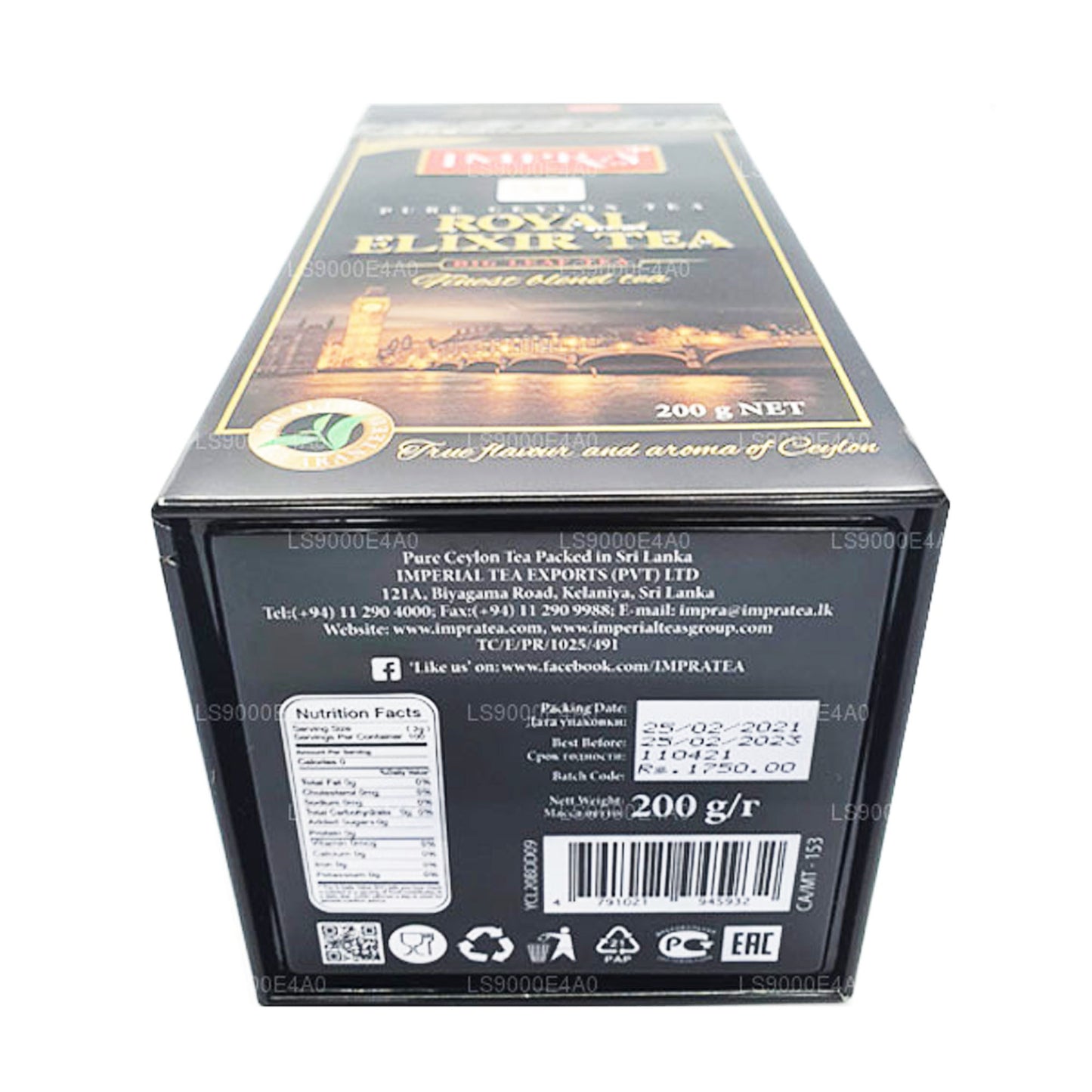 Tè puro di Ceylon Impra Royal Elixir Knight (200g)