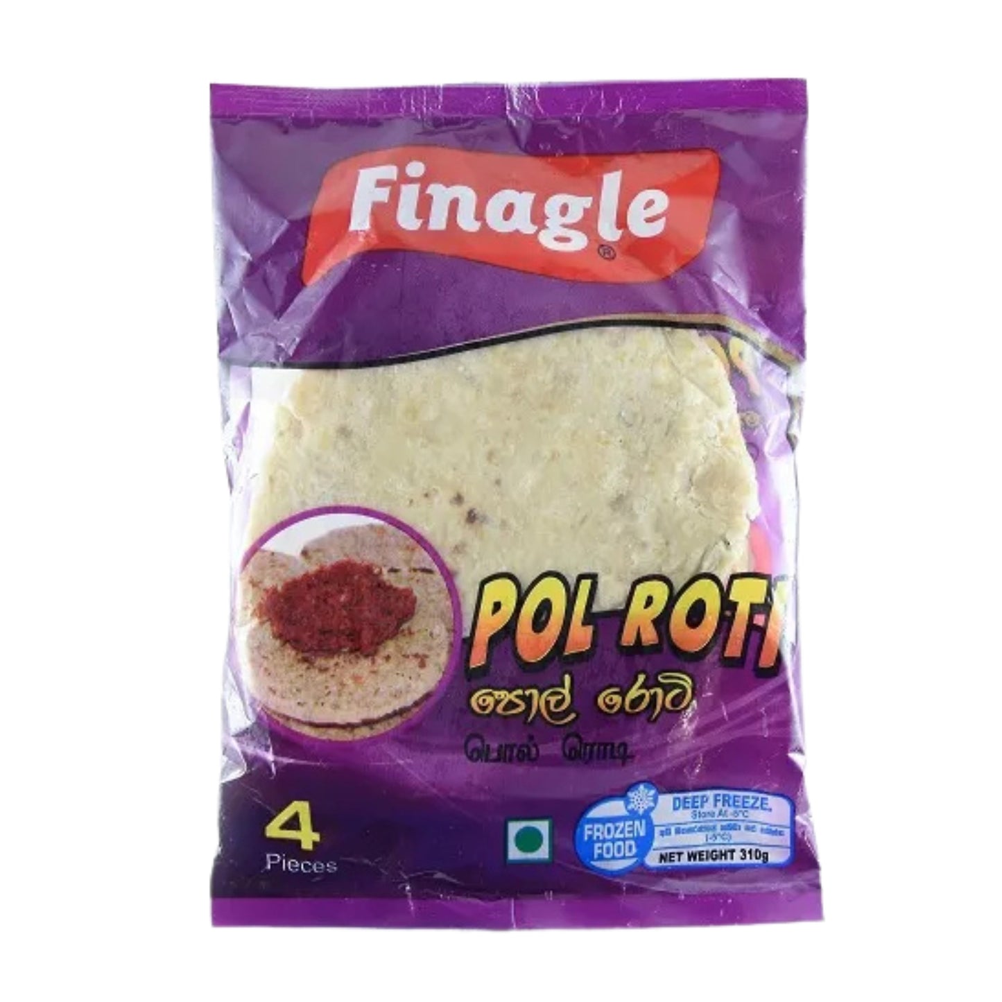 Finagle Pol Roti (310g) 4 Pieces