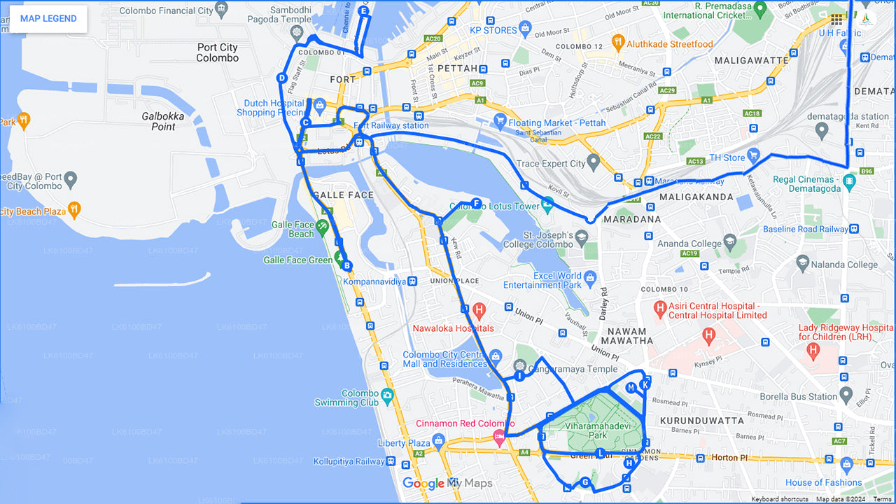 Tour della città di Colombo da Ahungalla