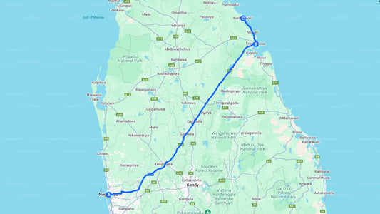 Negombo City to Trincomalee or Kuchchaveli City Private Transfer