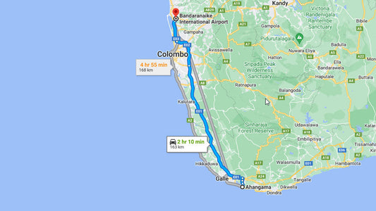 Trasferimento privato dalla città di Ahangama all'aeroporto di Colombo (CMB)