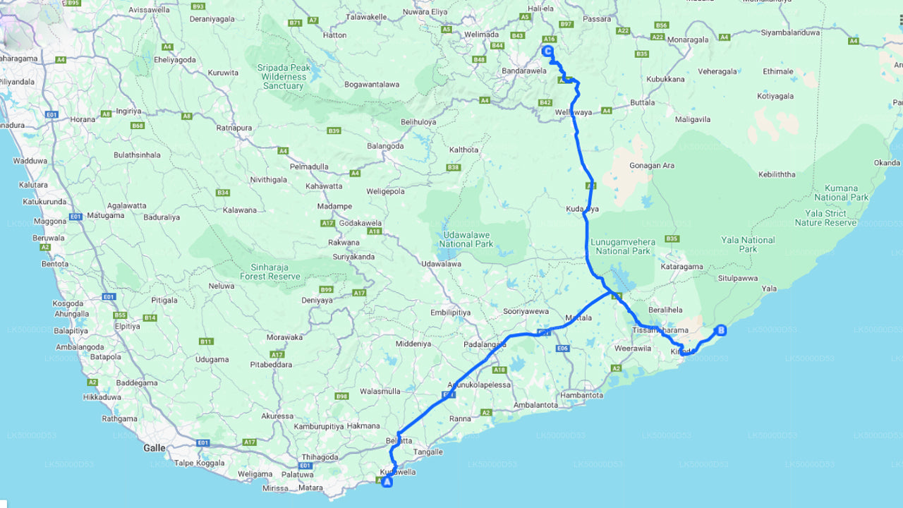 Private Tour from Hiriketiya to Ella with Yala Safari