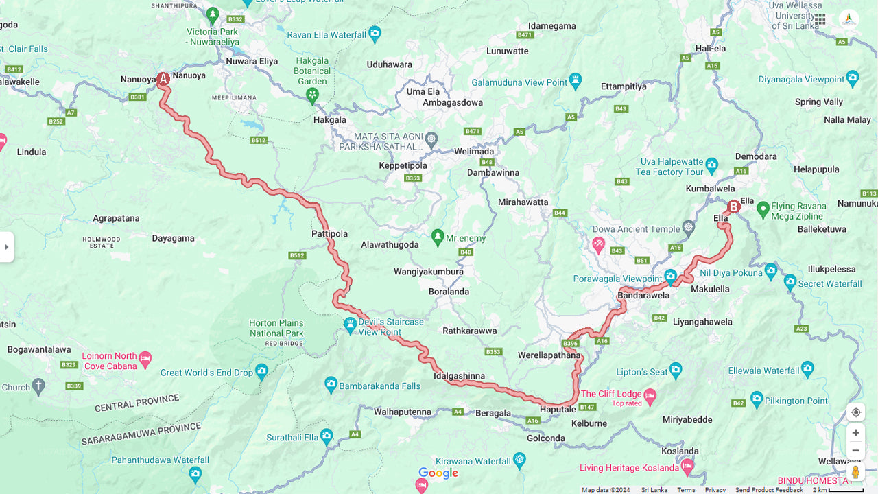 Nanu Oya to Ella train ride on (Train № 1005 "Podi Menike")