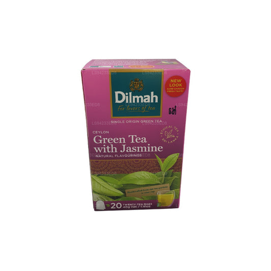 Tè verde Dilmah Ceylon con gelsomino (40 g) 20 bustine di tè
