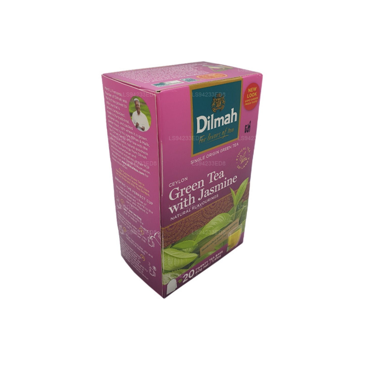 Tè verde Dilmah Ceylon con gelsomino (40 g) 20 bustine di tè