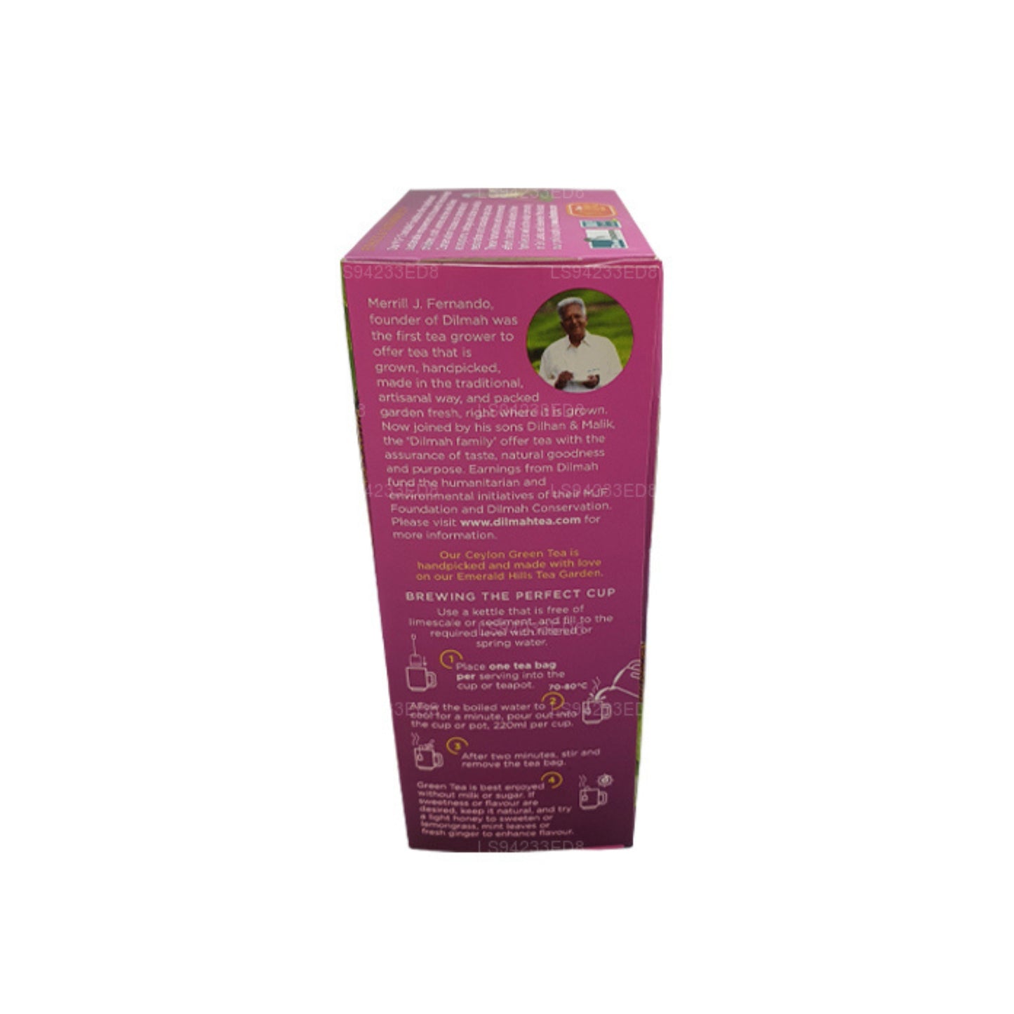 Tè verde Dilmah Ceylon con gelsomino (40 g) 20 bustine di tè