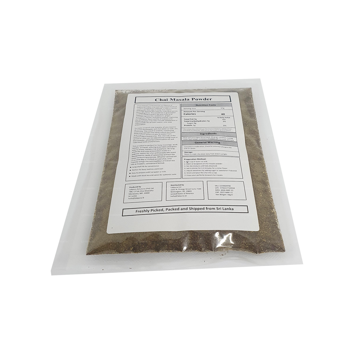 Lakpura Chai Masala in polvere (100 g)