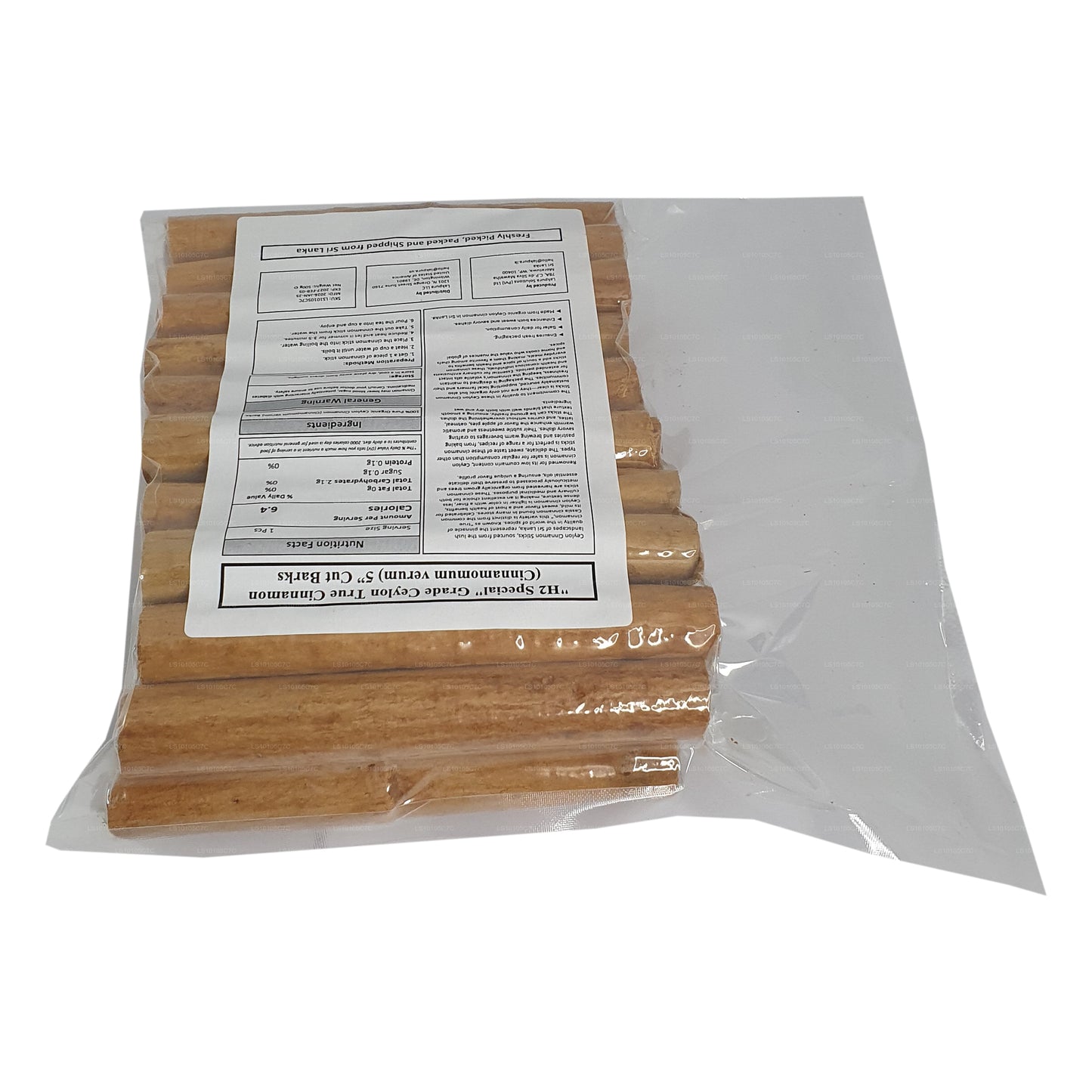 Confezione di corteccia di cannella di Ceylon True Cinnamon di grado «H2 Special» Lakpura