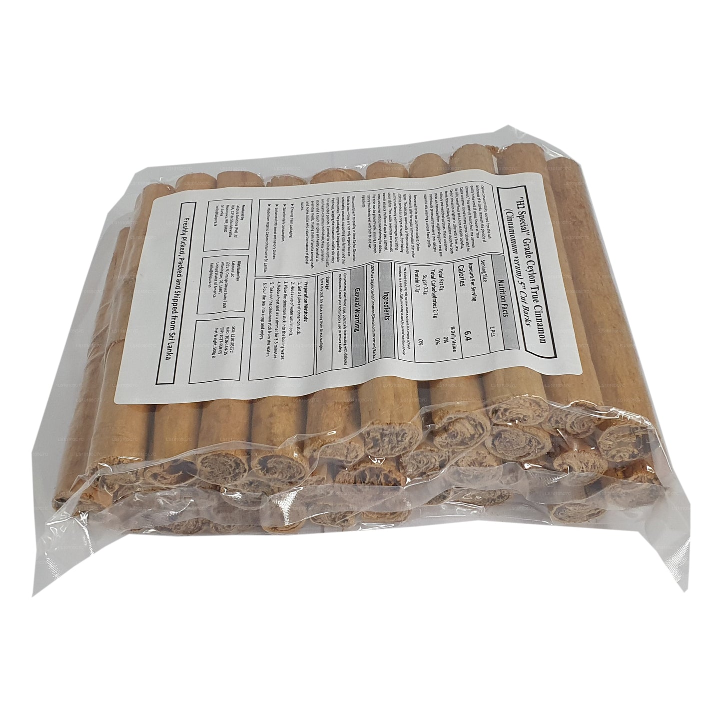 Confezione di corteccia di cannella di Ceylon True Cinnamon di grado «H2 Special» Lakpura