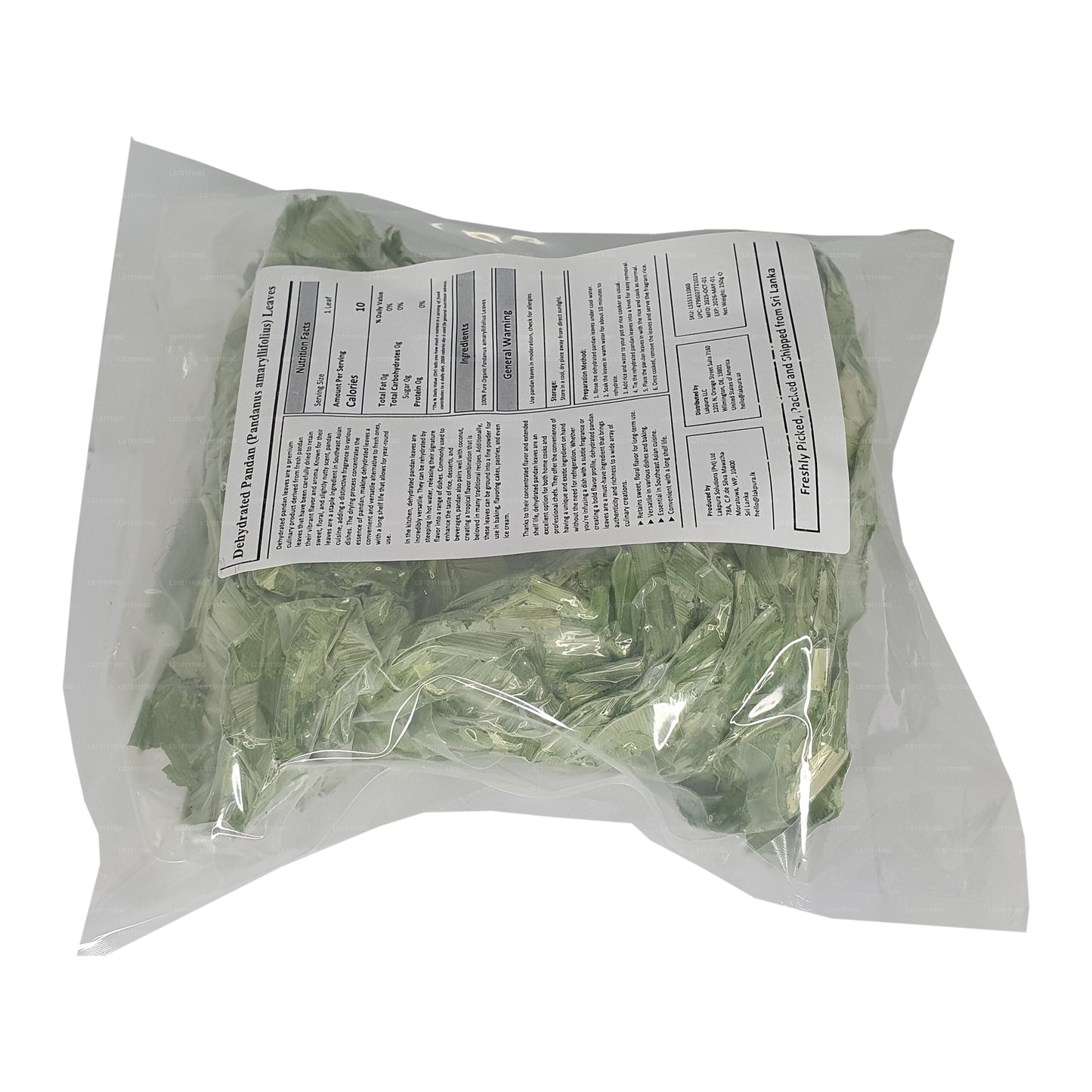 Foglie di pandan rampe disidratate di Lakpura
