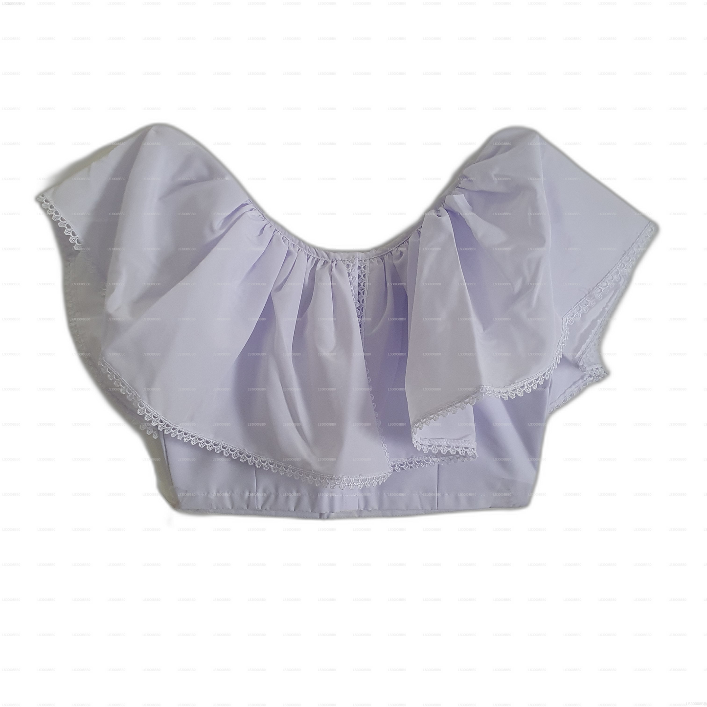 Lakpura® Lamasaree bianco per bambine (mezzo sari)