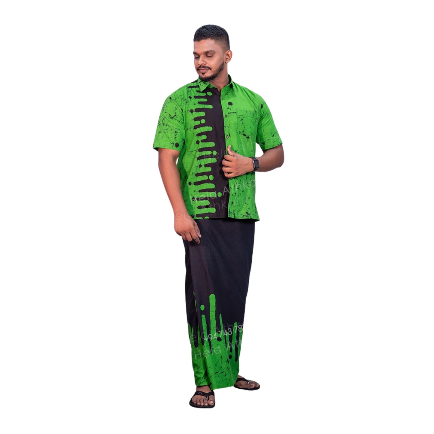 Camicia e Sarong Batik Lakpura® (Design AB222)