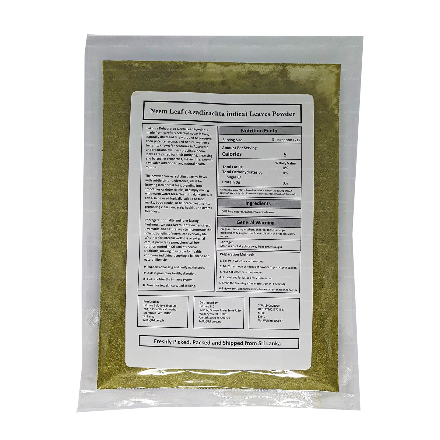 Lakpura Neem Powder (100g)