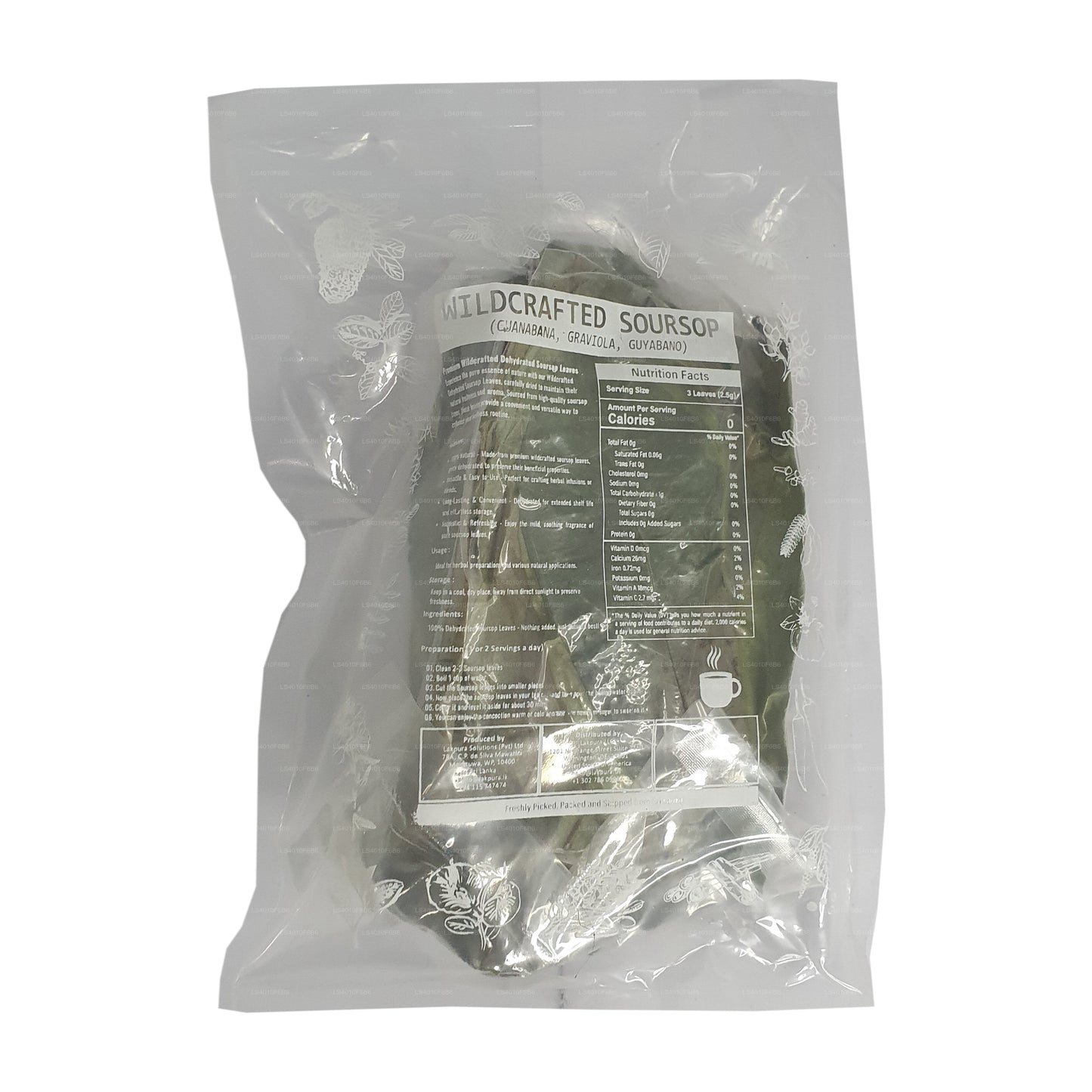 Foglie disidratate di Graviola selvatica Lakpura® (Guanabana, Graviola, Guyabano) intere