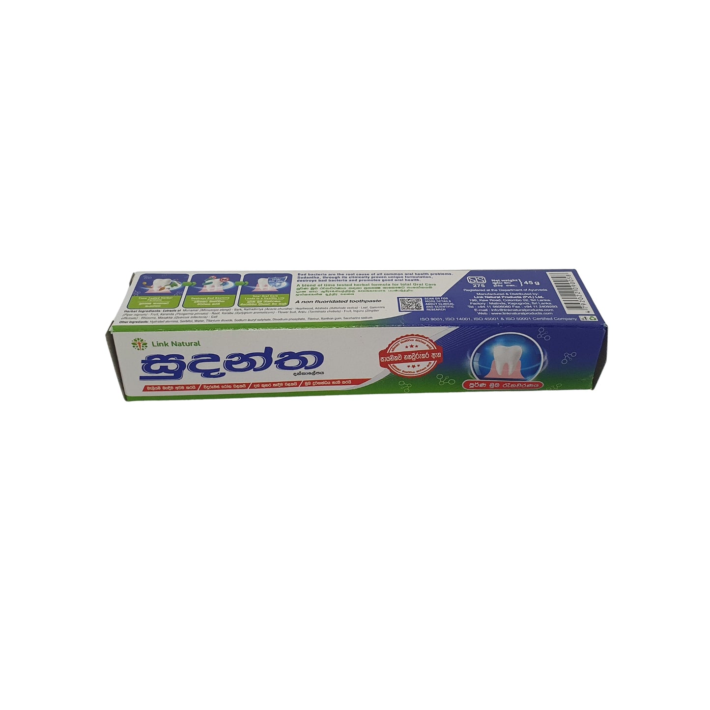 Dentifricio a base di erbe Link Sudantha