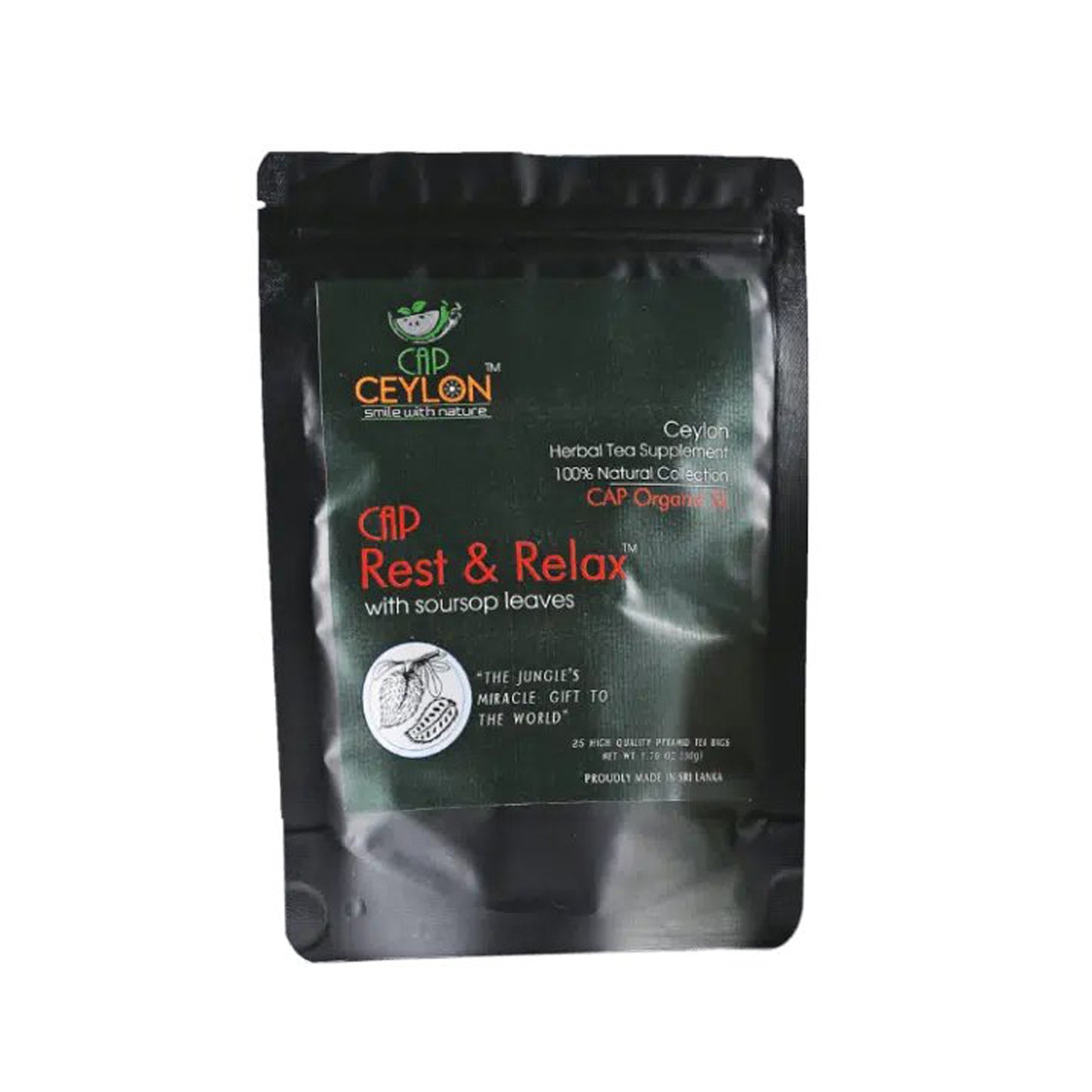 CAP Ceylon Rest & Relax Tea (50g) 25 bustine di tè