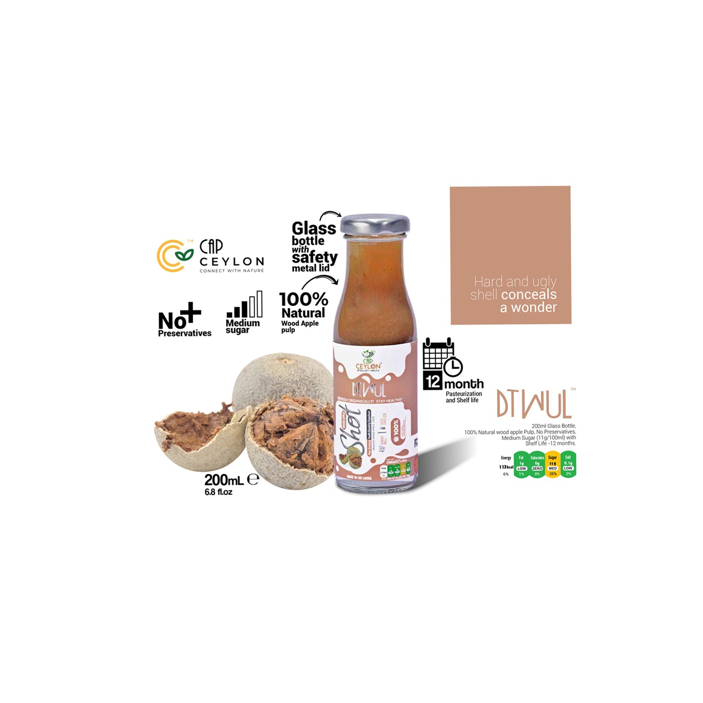 CAP Ceylon Wood Shot alla mela (200ml)