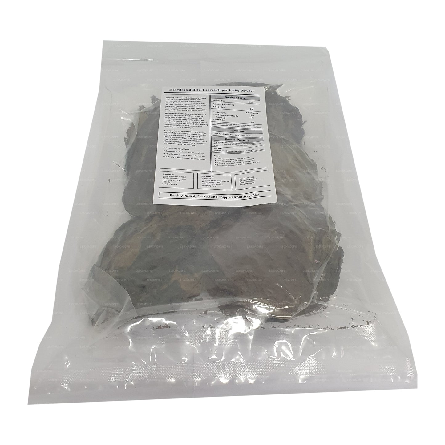 Lakpura® Foglie di betel disidratate