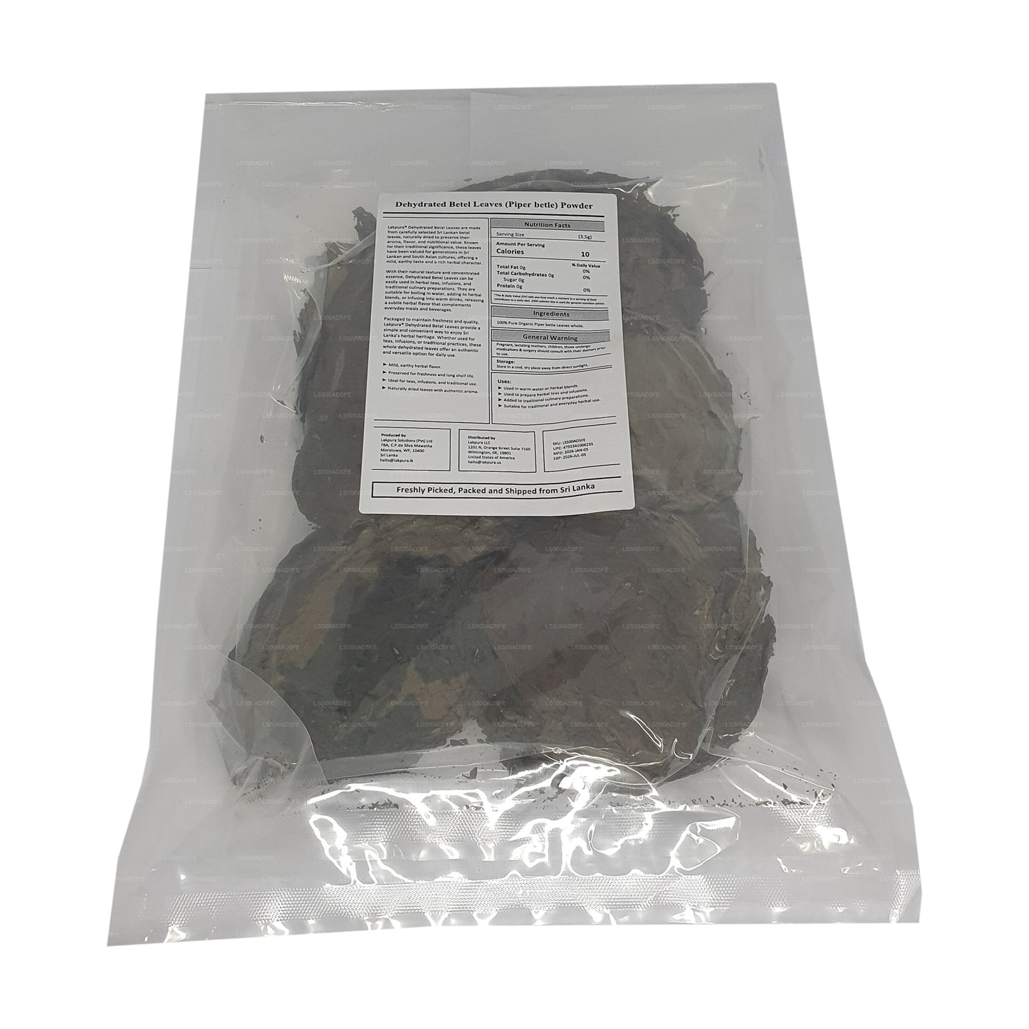 Lakpura® Foglie di betel disidratate