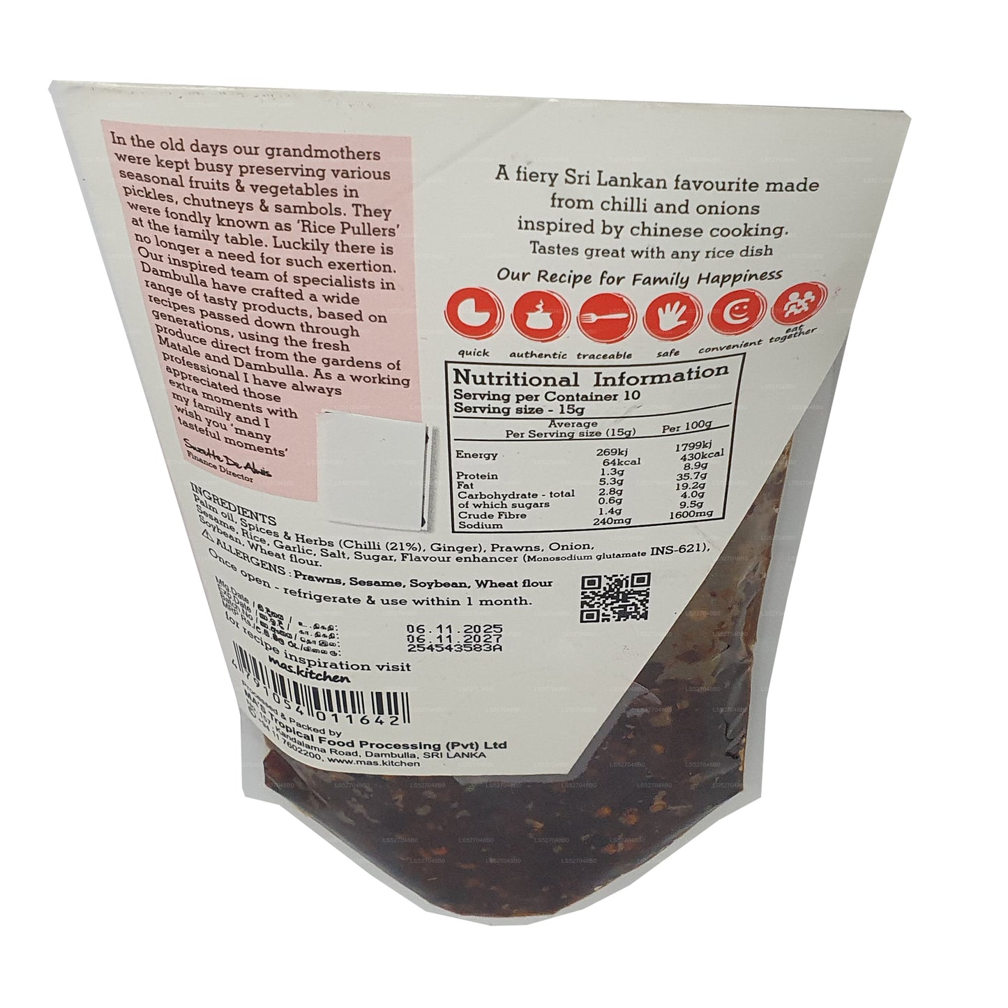 Pasta cinese al peperoncino MA's Kitchen (150g)