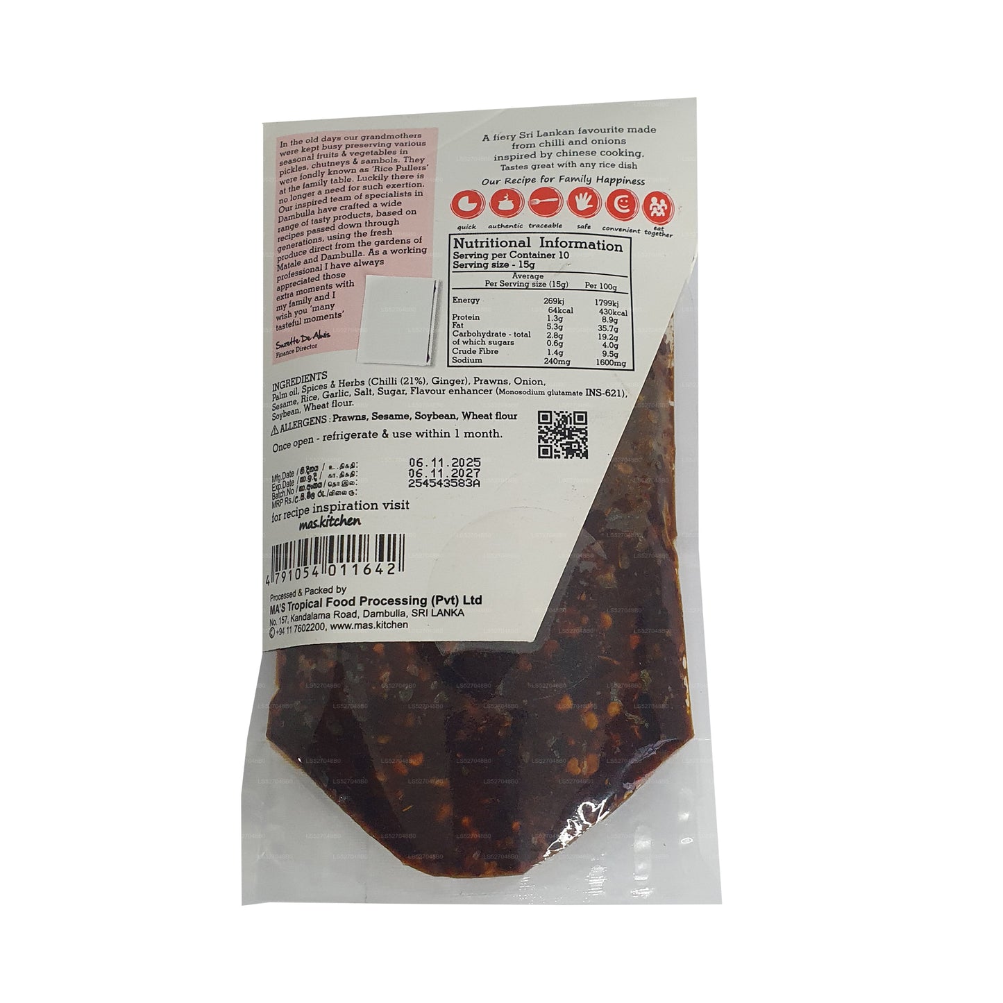 Pasta cinese al peperoncino MA's Kitchen (150g)