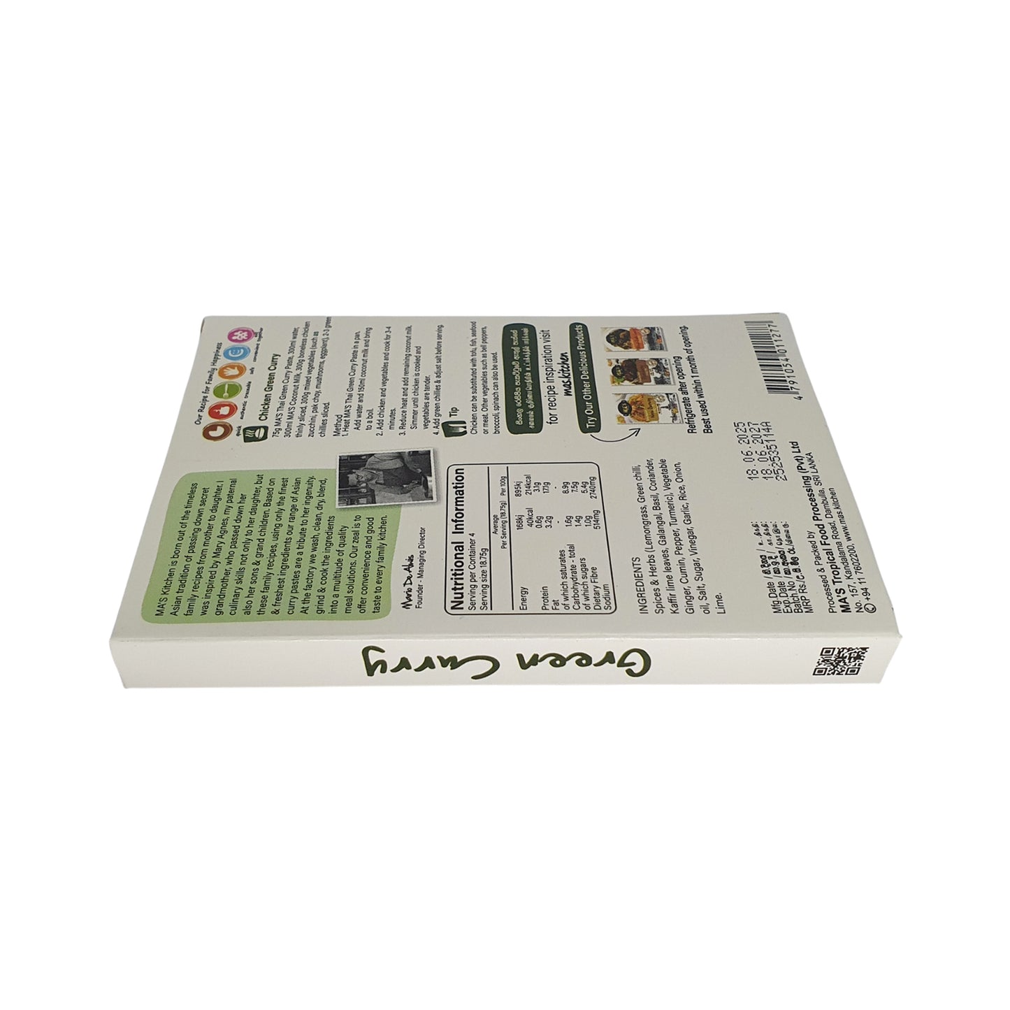 Pasta al curry verde tailandese MA's Kitchen (60g)