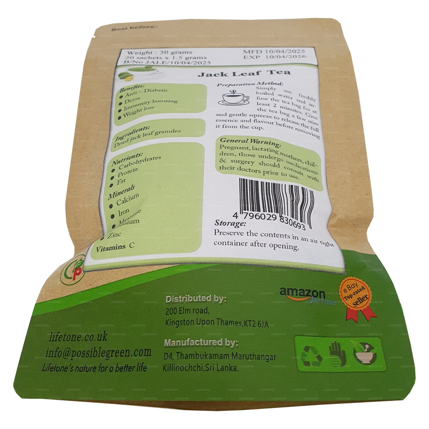 Lifetone Jackfruit Leaf Tea (40g)