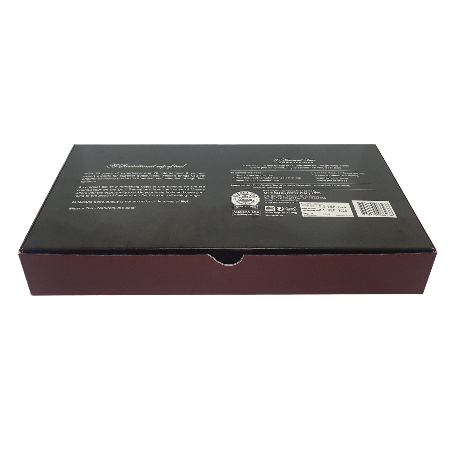 Mlesna Sensations, bustine di tè in lamina di lusso assortite, 8 gusti assortiti (160 g)