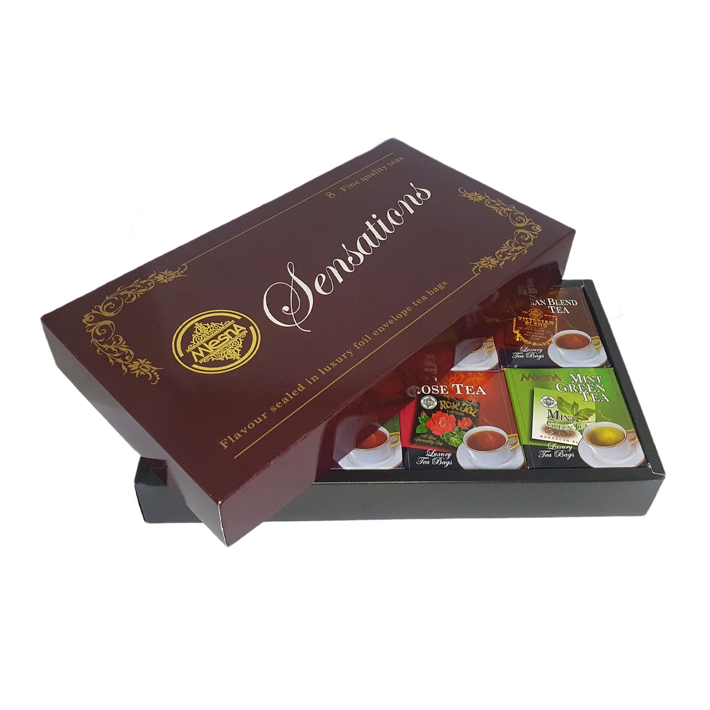 Mlesna Sensations, bustine di tè in lamina di lusso assortite, 8 gusti assortiti (160 g)