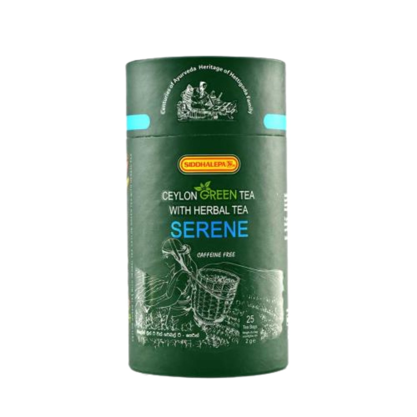 Siddhalepa Ceylon Green Tea with Herbal Tea Serene (25 Tea Bags)