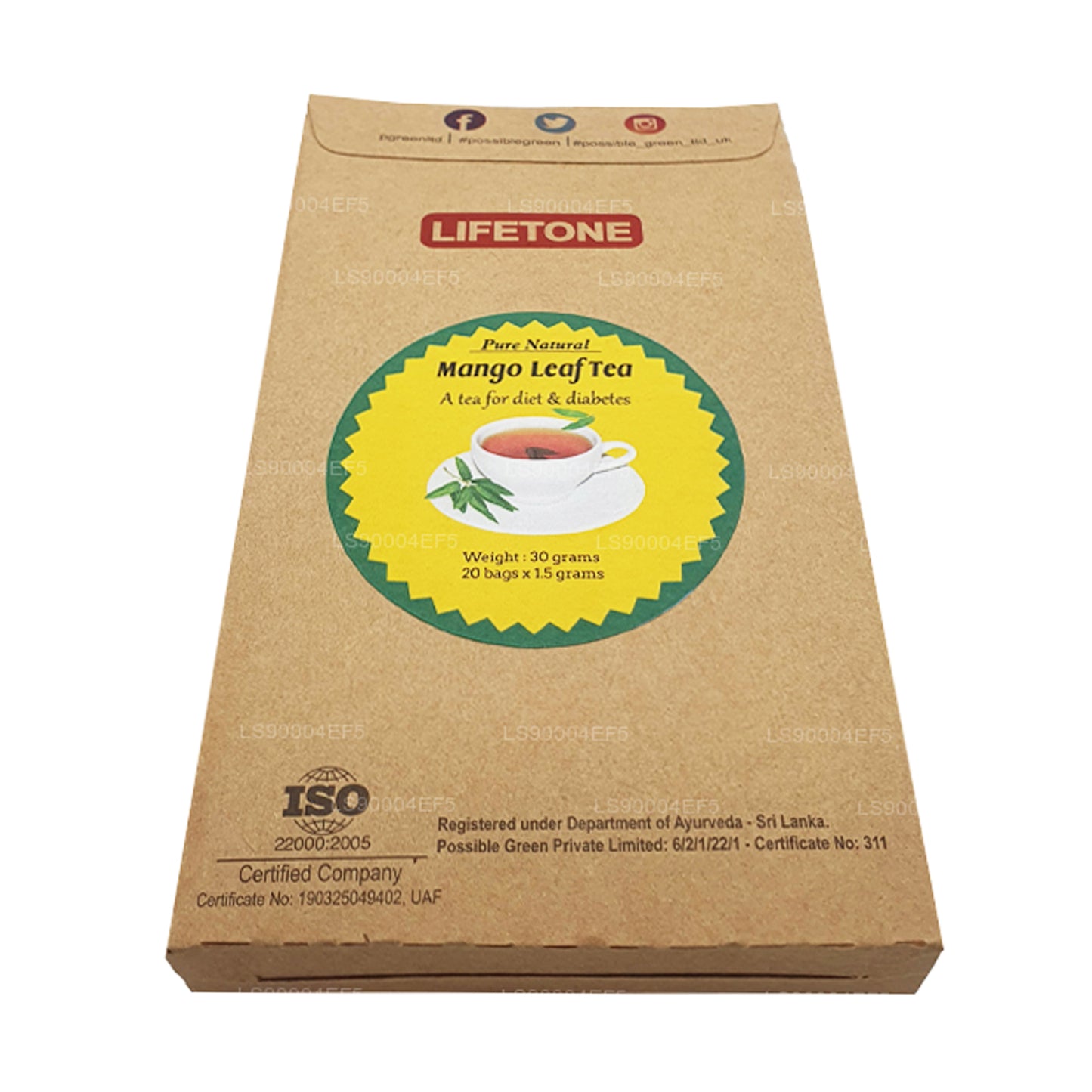 Tè in foglie di mango Lifetone (40 g)