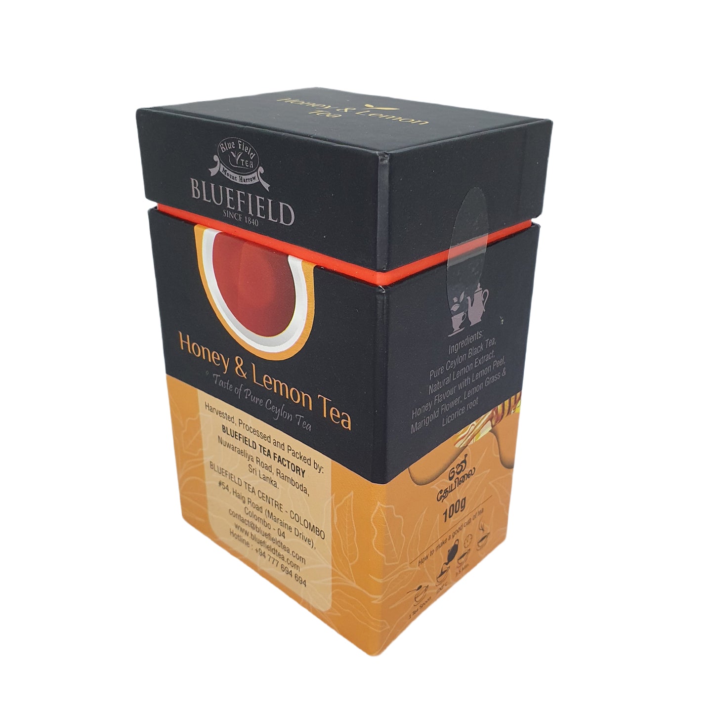 Bluefield Honey & Lemon Flavoured Tea (100g)
