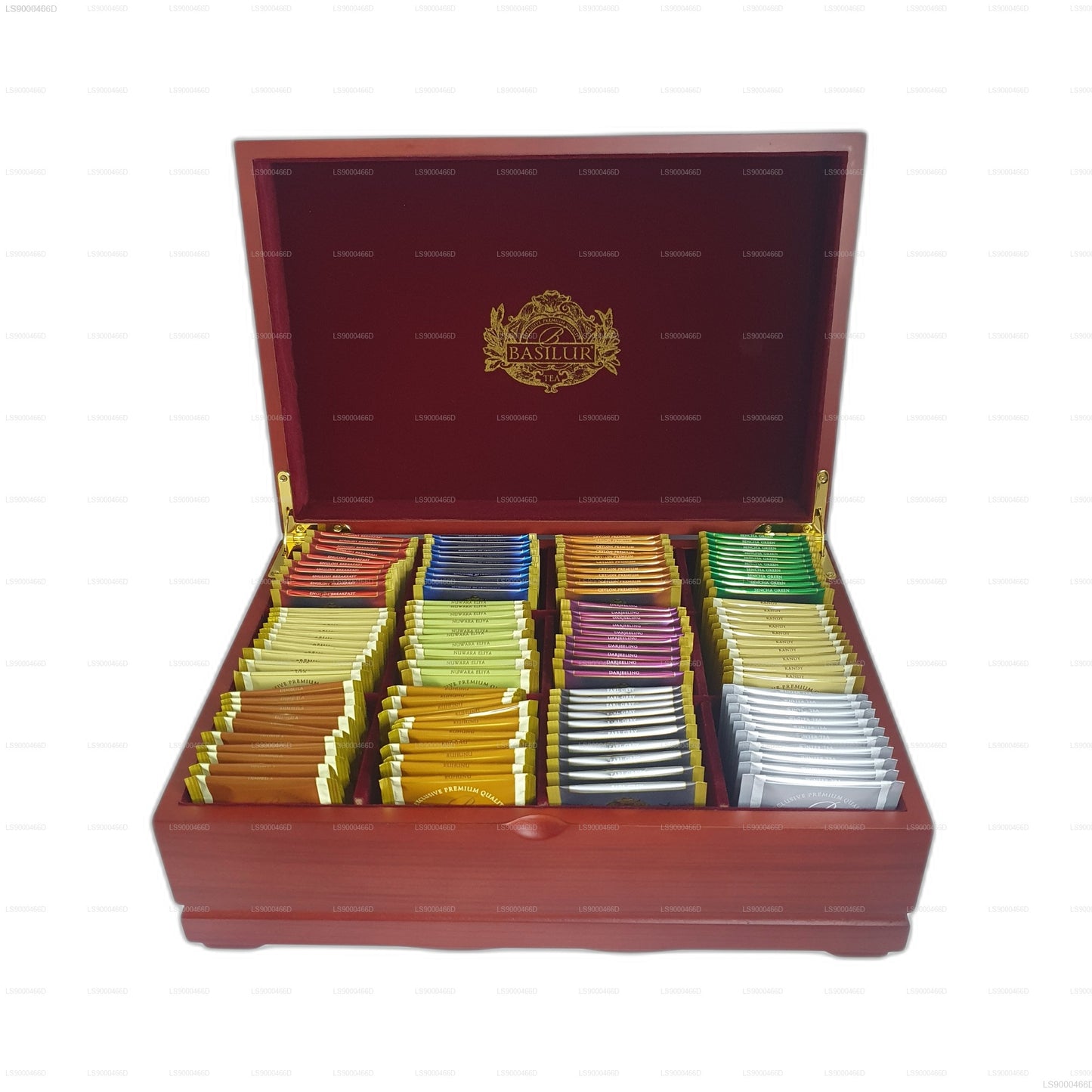 Basilur Executive Gifts - Confezione regalo in legno assortita (235 g) - 120 bustine di tè