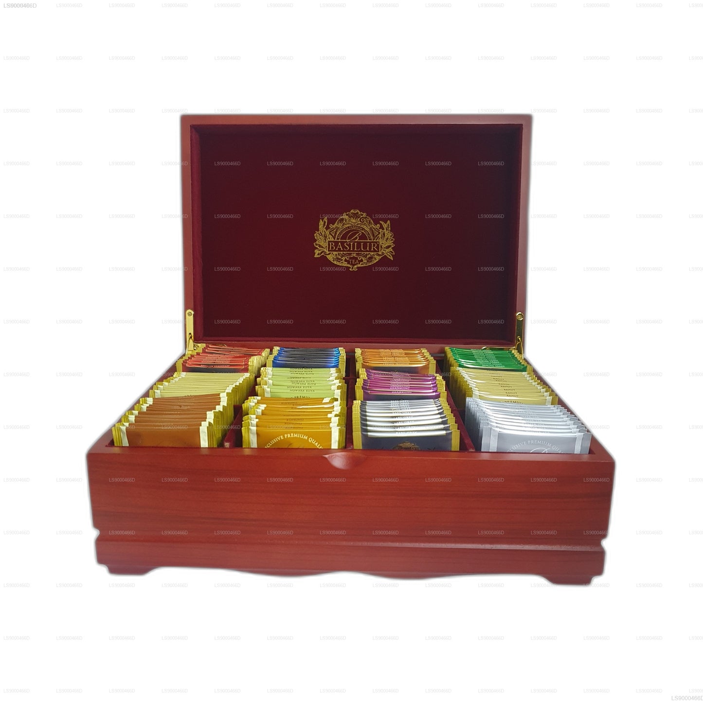 Basilur Executive Gifts - Confezione regalo in legno assortita (235 g) - 120 bustine di tè