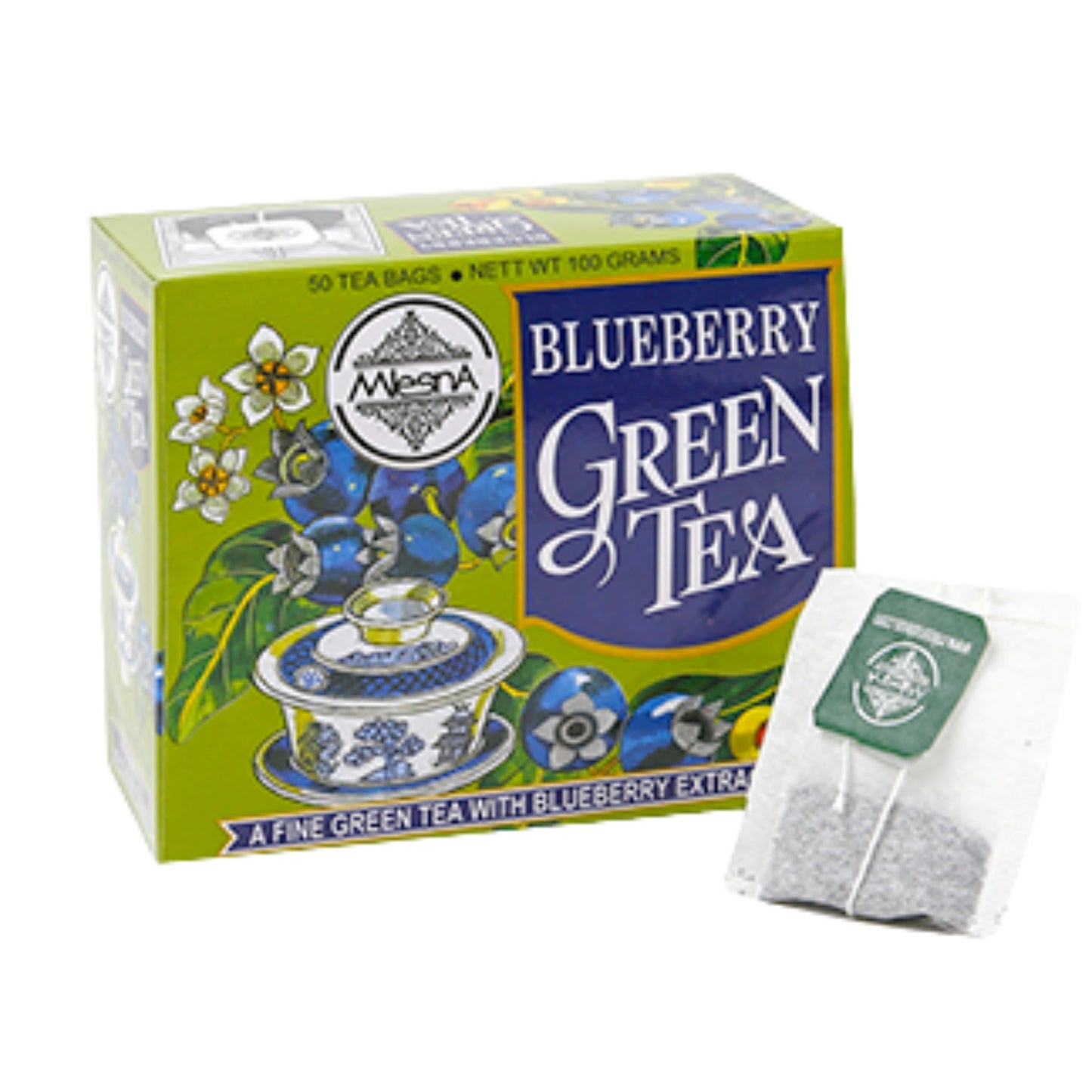 Tè verde ai mirtilli Mlesna (100 g) 50 bustine
