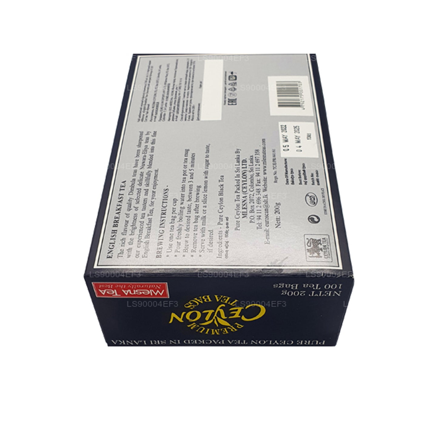 Mlesna English Breakfast Tea (200 g) 100 bustine di tè