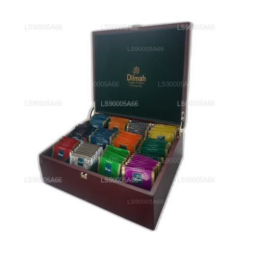 Dilmah Luxury Legname Presenter, con coperchio (12 varietà)
