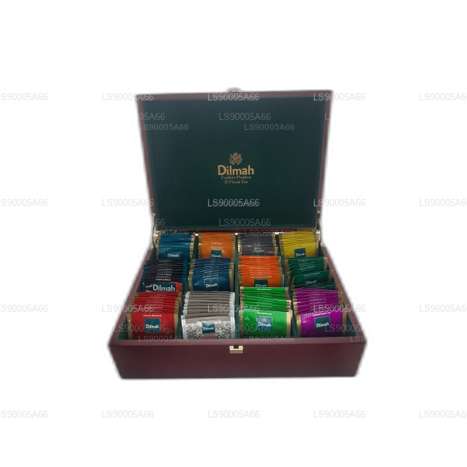 Dilmah Luxury Legname Presenter, con coperchio (12 varietà)