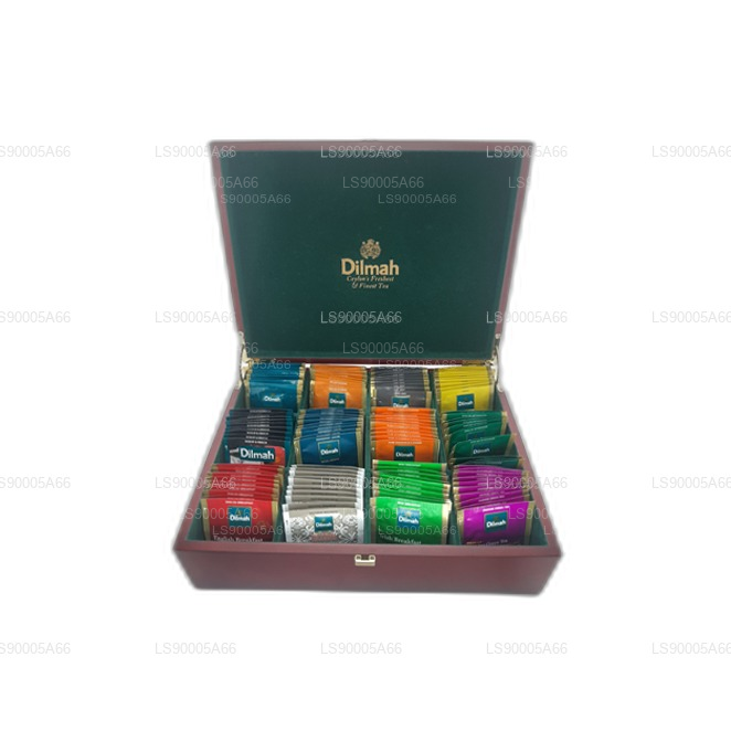Dilmah Luxury Legname Presenter, con coperchio (12 varietà)
