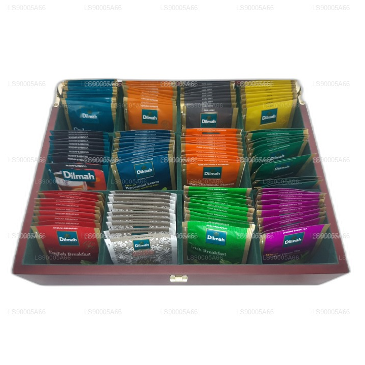 Dilmah Luxury Legname Presenter, con coperchio (12 varietà)