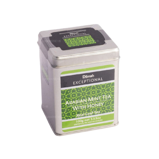 Dilmah Exceptional Arabian Mint Tea con miele (100 g), barattolo in latta